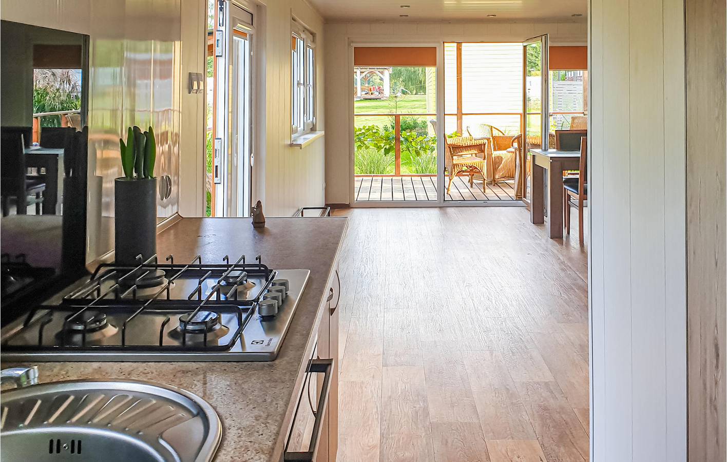 Ferienhaus für 4 Personen mit Terrasse in Powiat Olsztyński