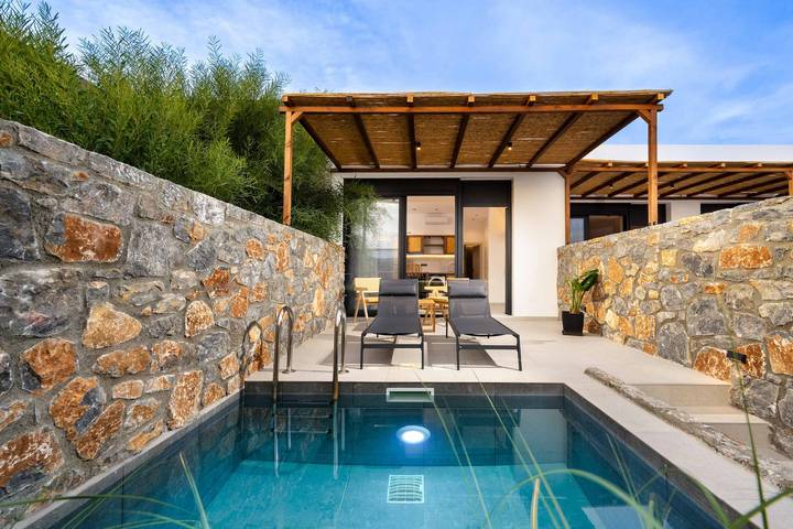 Villa für 2 Personen mit Terrasse in Kiotari strand, Kiotari