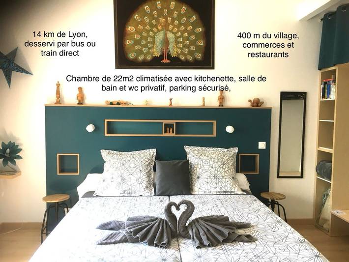 Chambre d’hôte pour 2 personnes, avec jardin
