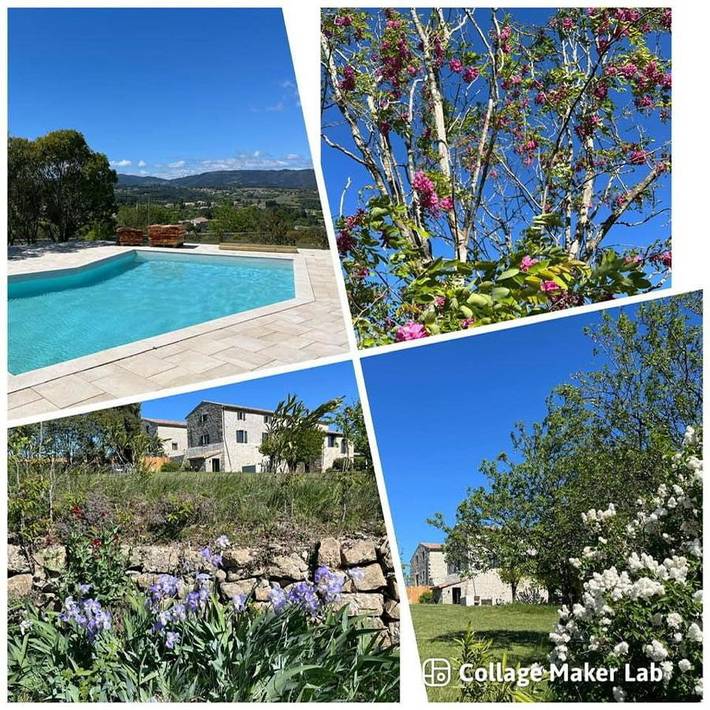 Location de vacances pour 3 personnes, avec vue ainsi que jardin et piscine à Lablachère - 2