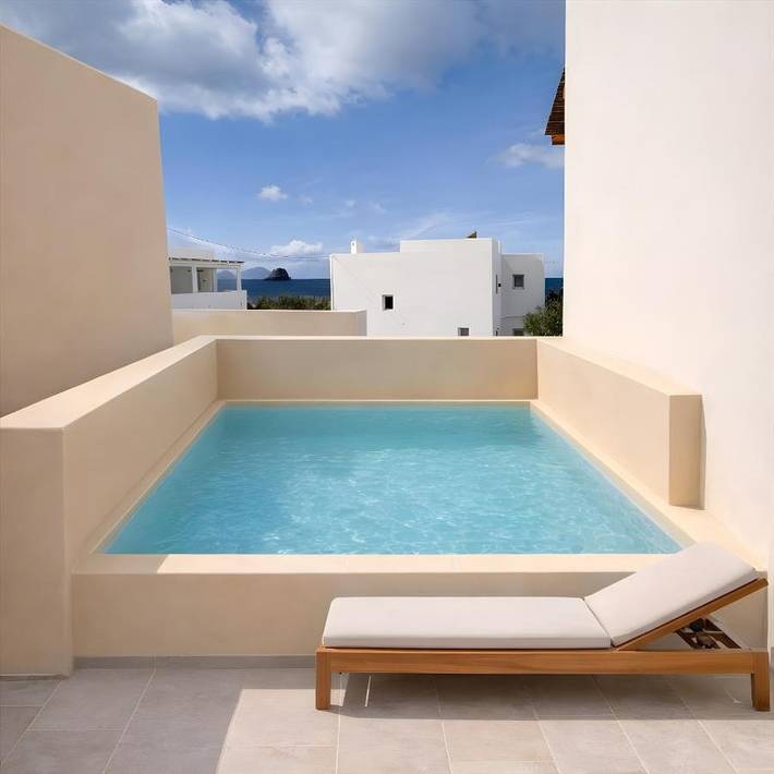 Maison d’hôte pour 8 personnes, avec piscine ainsi que vue et terrasse dans Milos - 4