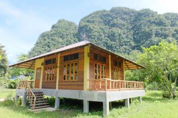 Cottage pour 2 personnes, avec vue et jardin dans Khao Sok
