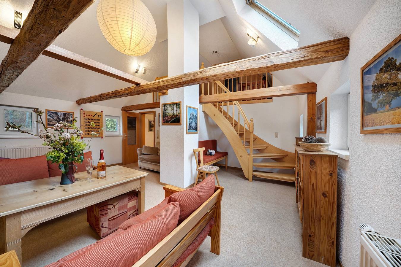 Ferienwohnung 'Grünes Haus' mit Bergblick, privater Terrasse und Wi-Fi in Frauenstein, Chemnitz und Umgebung
