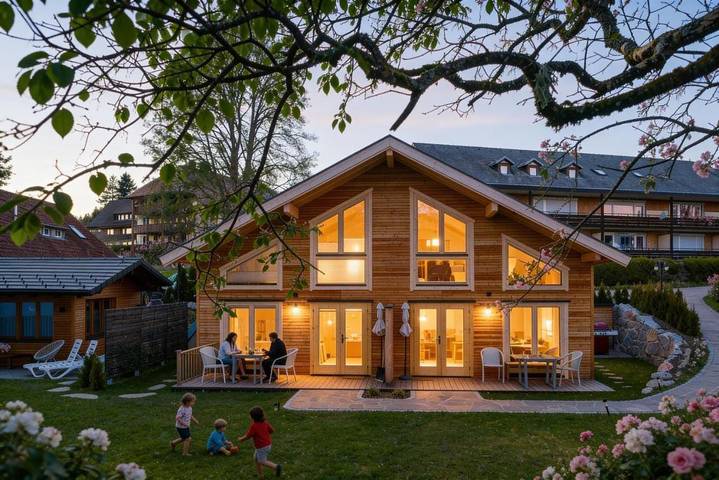 Ferienhaus für 5 Personen, mit Garten und Ausblick sowie Sauna, kinderfreundlich in Suedlicher Schwarzwald