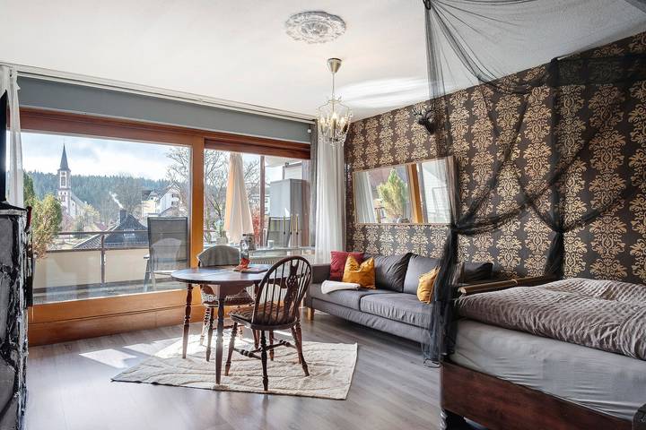 Studio für 2 Personen, mit Sauna und Balkon