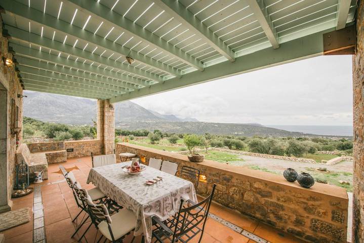 Villa per 8 persone, con Balcone in Mani