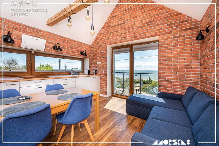 Ferienwohnung für 4 Personen, mit Balkon und Terrasse sowie Ausblick in Halbinsel Hel