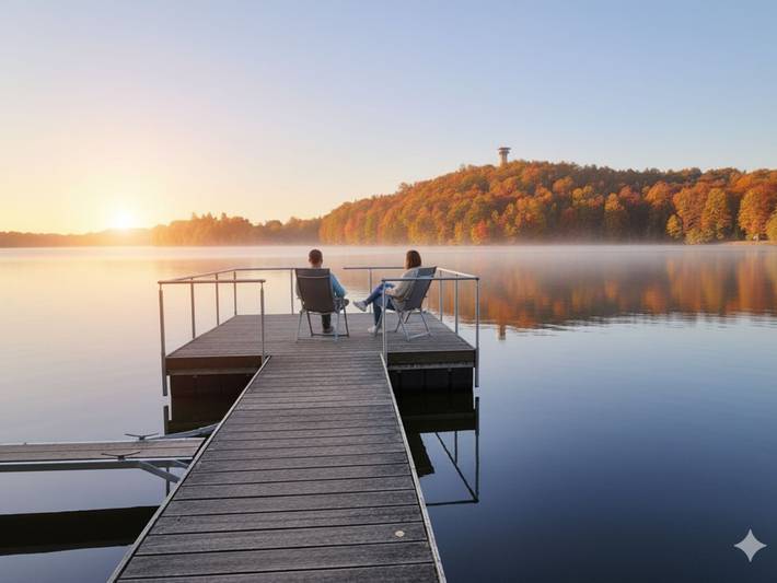 Ferienpark für 3 Personen, mit Garten und Terrasse sowie Seeblick in Mecklenburgische Seenplatte - 2