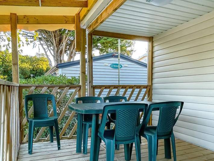 Camping Le Welcome - Mobilheim 6 personen - Mh 2Ch Premium - Integrierte Terrasse in Mesquer, Côte d'Amour