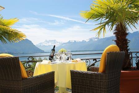 Golf-Hôtel René Capt - Doppelzimmer Standard mit Stadtblick in Montreux, Genfer See