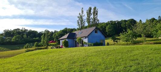 Cottage pour 2 personnes, avec jardin ainsi que terrasse et vue à Estialescq