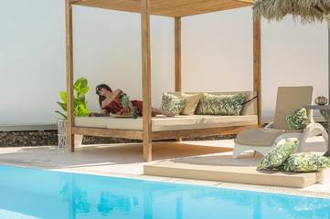 Gîte pour 7 personnes, avec jardin ainsi que jacuzzi et piscine, animaux acceptés à Perissa