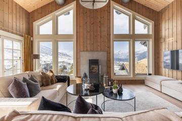 Location de vacances pour 9 personnes, avec terrasse et vue dans Eidfjord