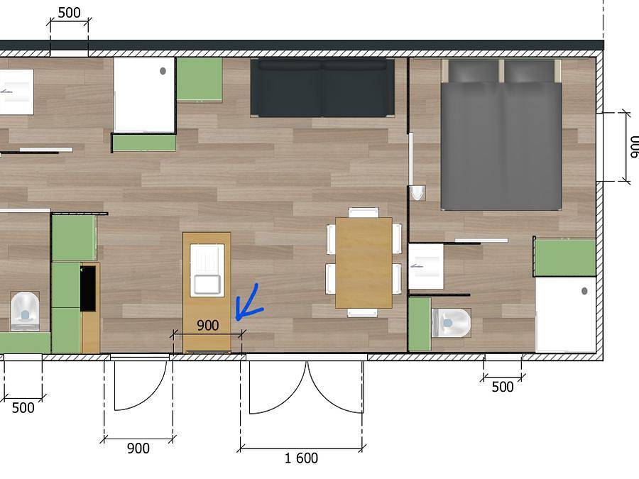 Camping Le Fun - Mobilheim 6 personen - Xl premium 6pers 2 badezimmer, 3 schlafzimmer +überdachte terrasse+ tv+geschirrspüler+klimatisierung in Fitou, Narbonne und Umgebung