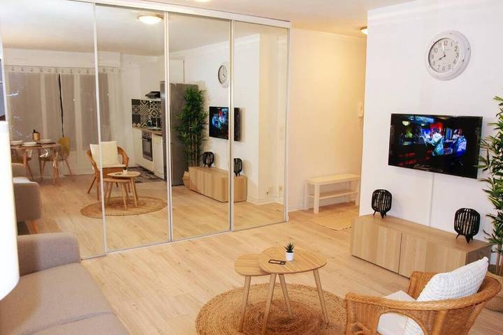 Appartement de vacances pour 3 personnes, avec jardin