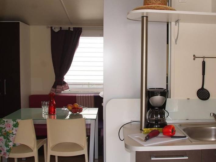 Camping Tikayan la Vallée du Paradis - Casa mobile 6 persone - Colorado Standard - 2 camere da letto - Clim - Tv in Saint-Raphael Varo, Costa mediterranea (Francia)