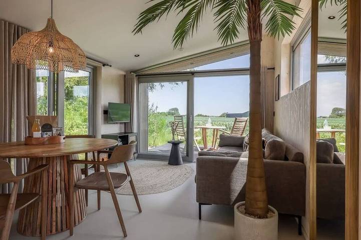 Blockhütte für 4 Personen, mit Pool