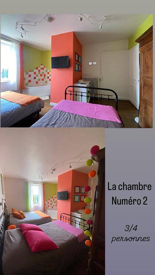 Maison de campagne pour 3 personnes, avec jardin ainsi que piscine et vue, adapté aux familles à Briennon - 2