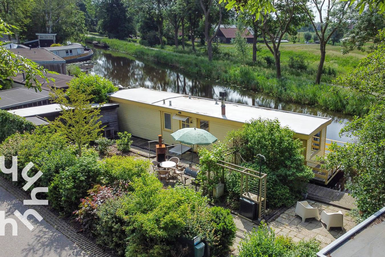 Wunderschön gelegenes 2-Personen-Hausboot in Giethoorn mit Blick auf die Weerribben-Wieden in Giethoorn, Nationalpark Weerribben-Wieden