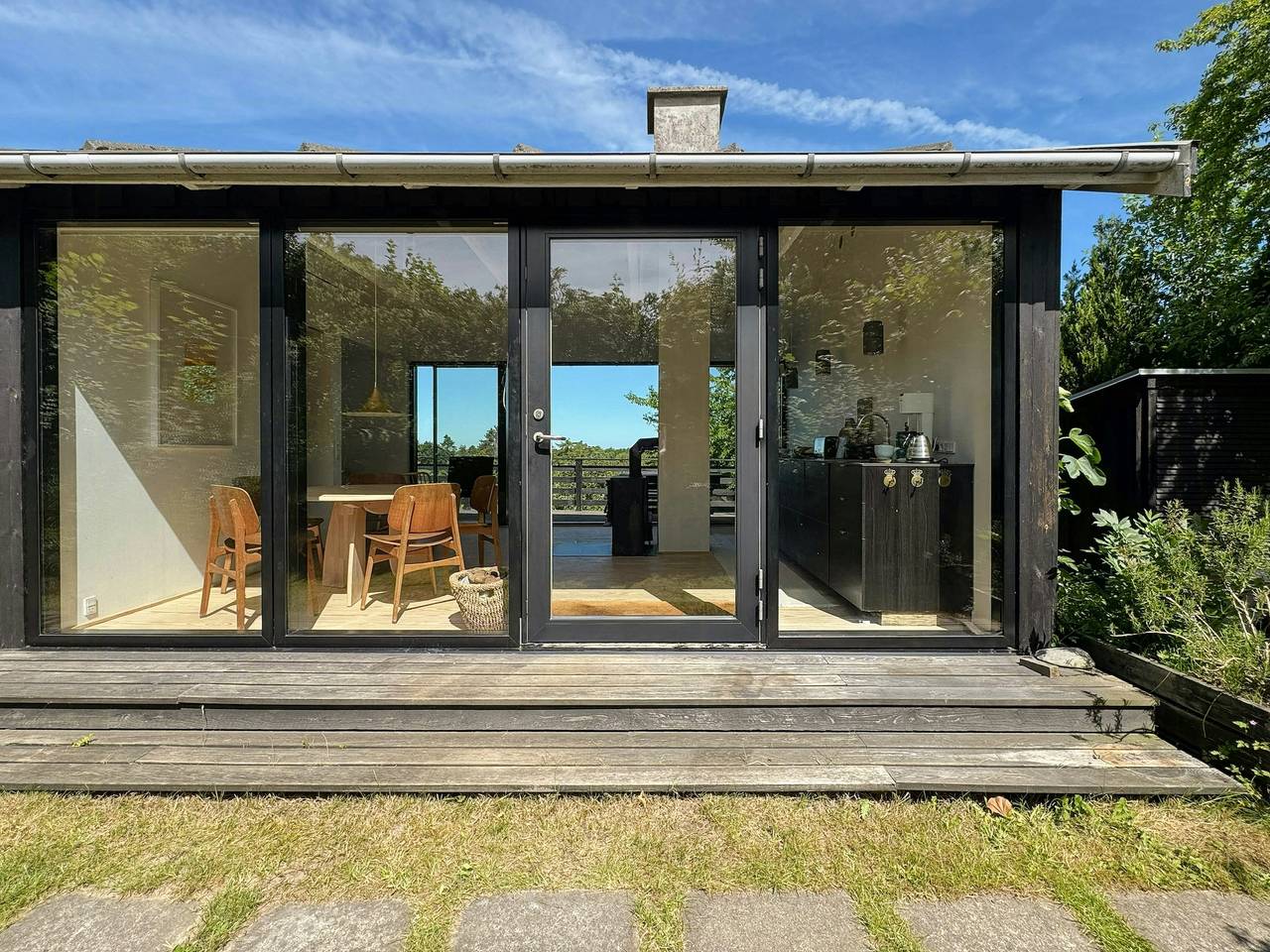 Terrasse mit Meerblick, 500 Meter vom Strand entfernt in Ordrup (Odsherred), Fårevejle