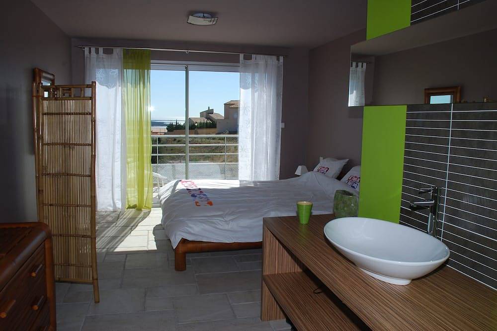 Luxury villa, exceptional sea view, heated pool, May to October 4 bathrooms in Fitou, Mittelmeerküste (Frankreich)