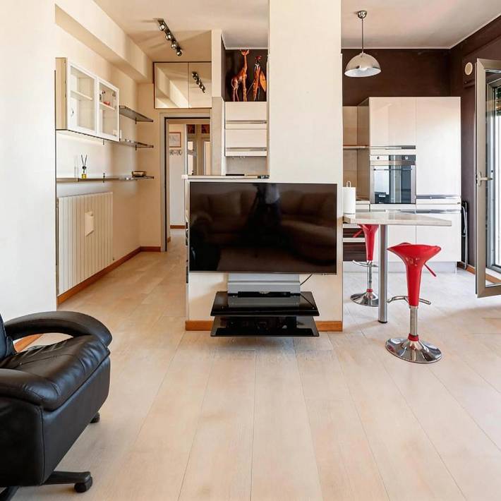 Ferienwohnung für 5 Personen, mit Balkon und Kinderpool sowie Ausblick