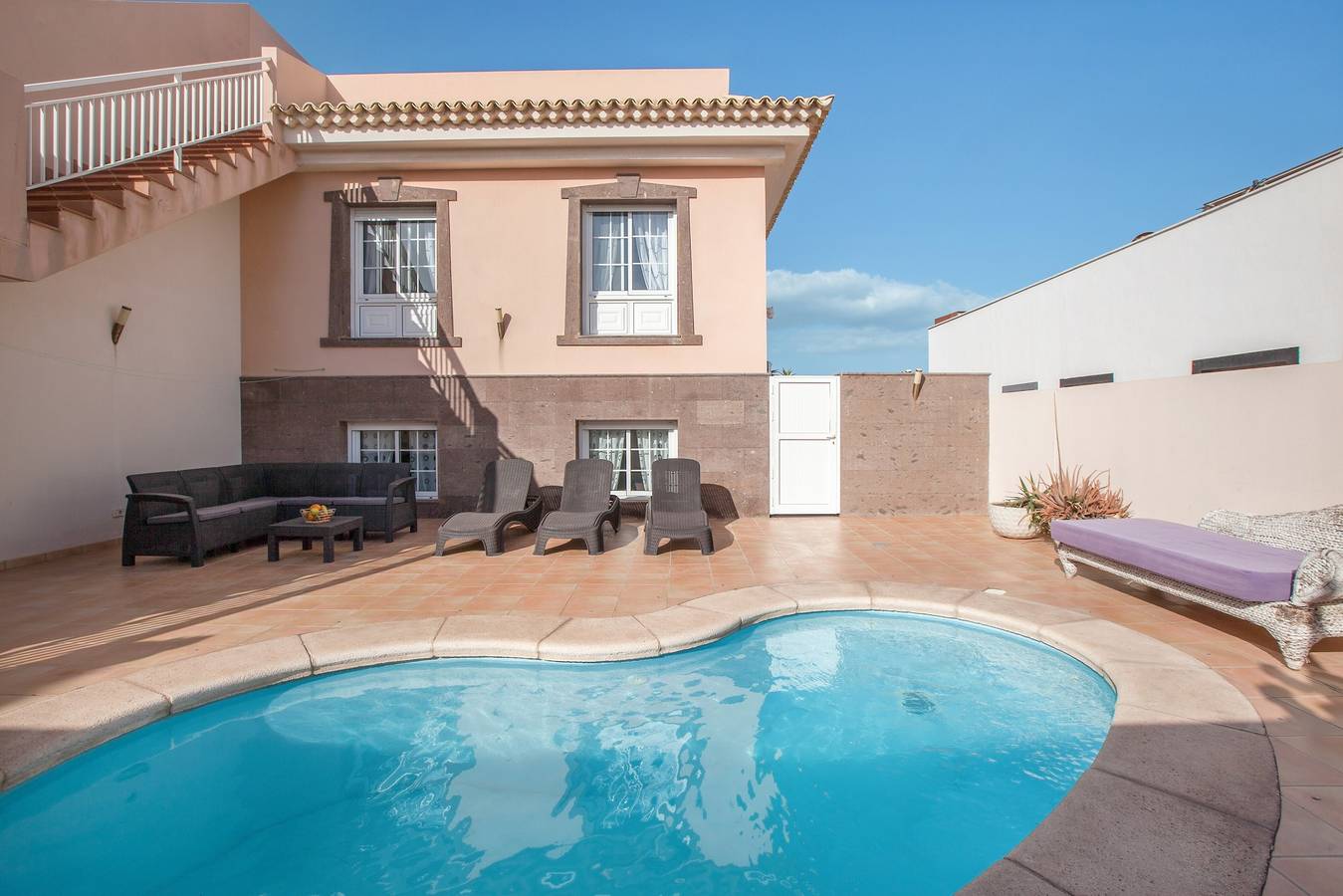 Casa Orquídea: Chalet con vistas al mar, piscina y azotea en zona tranquila, Playa Pelada in Ensenada Pelada, Granadilla de Abona