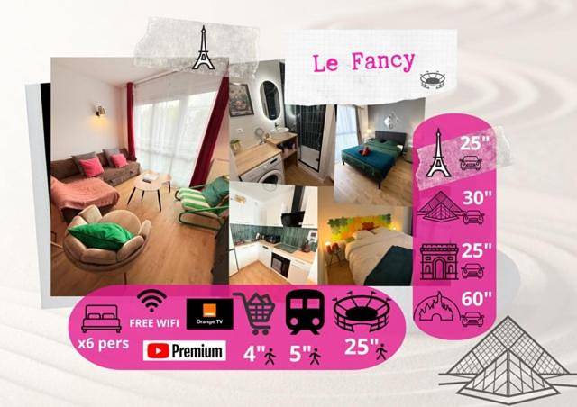 Appartement entier, Le Fancy - 6 pers, proche Stade, centre commercial in Villeneuve-la-Garenne, Hauts-de-Seine
