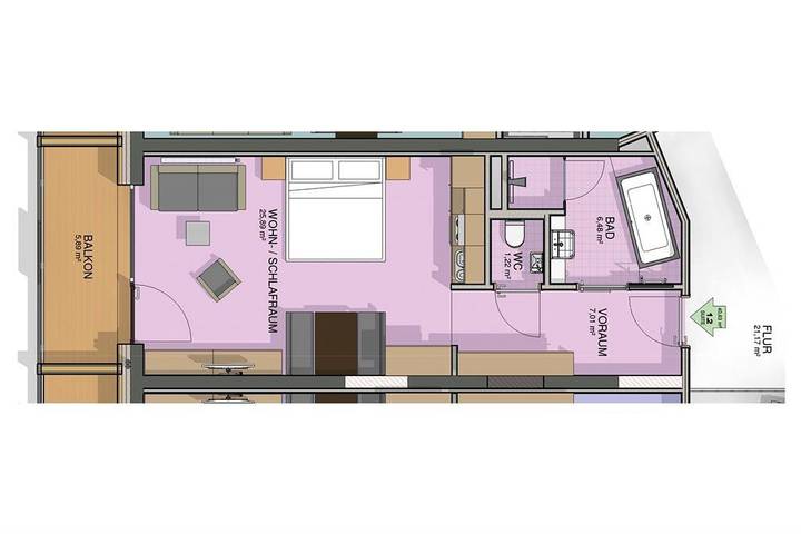 Ferienwohnung für 4 Personen, mit Balkon und Terrasse sowie Pool und Sauna in Kössen - 4