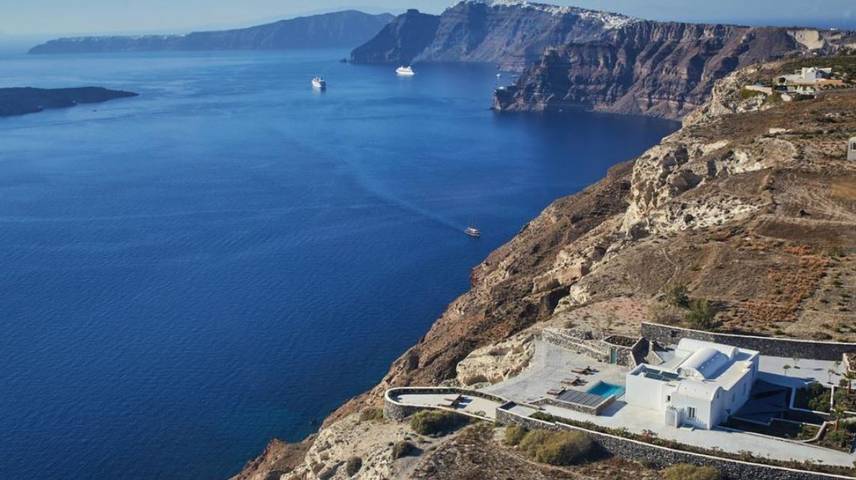 Location de vacances pour 10 personnes, avec balcon et jardin à Thera - 3