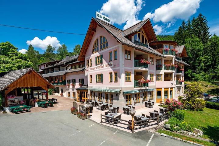 Hotel für 2 Personen, mit Balkon und Terrasse sowie Garten und Sauna in Gitschtal