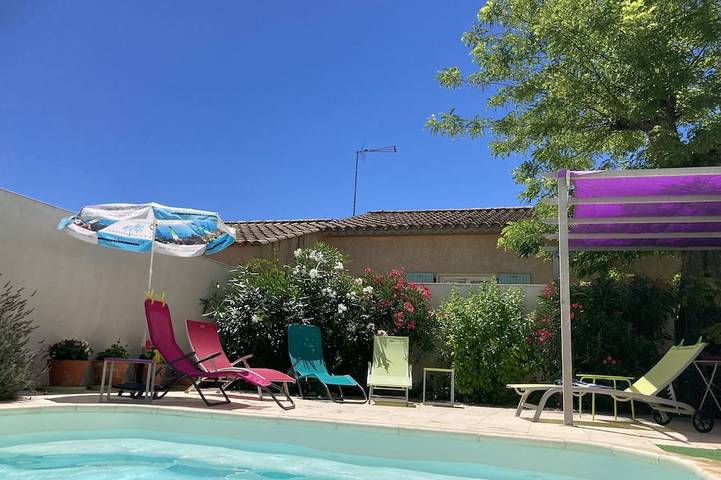 Location de vacances pour 7 personnes, avec Terrasse et Jardin à Nissan-lez-Enserune