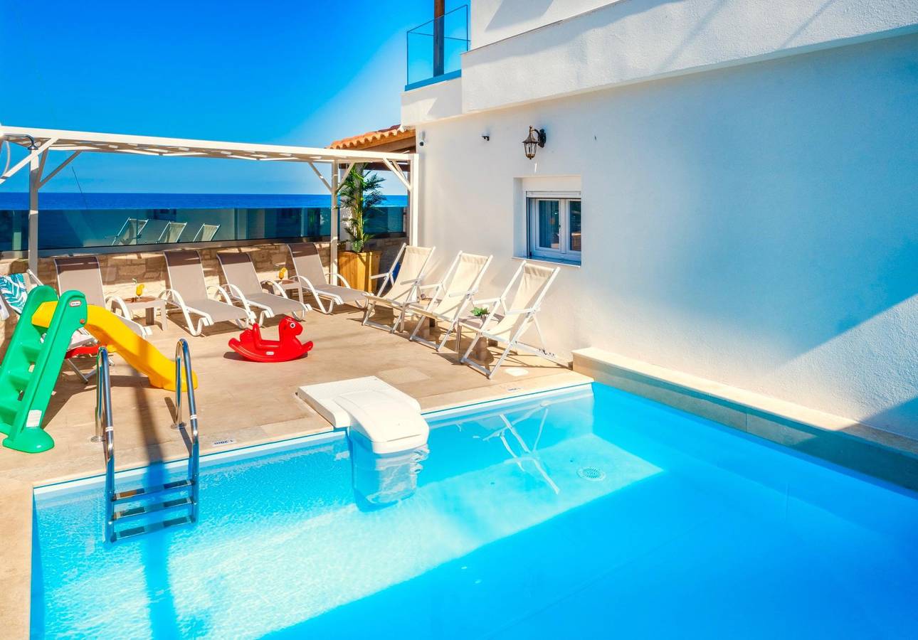 Villa für 10 Personen mit Terrasse in Skaleta, Rethymno und Umgebung