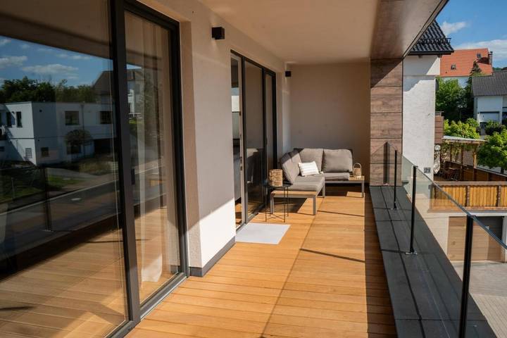 Ferienwohnung für 6 Personen, mit Balkon und Garten sowie Ausblick in Hofbieber