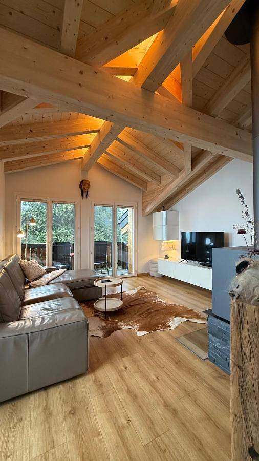 Ferienwohnung für 4 Personen, mit Balkon und Terrasse sowie Ausblick