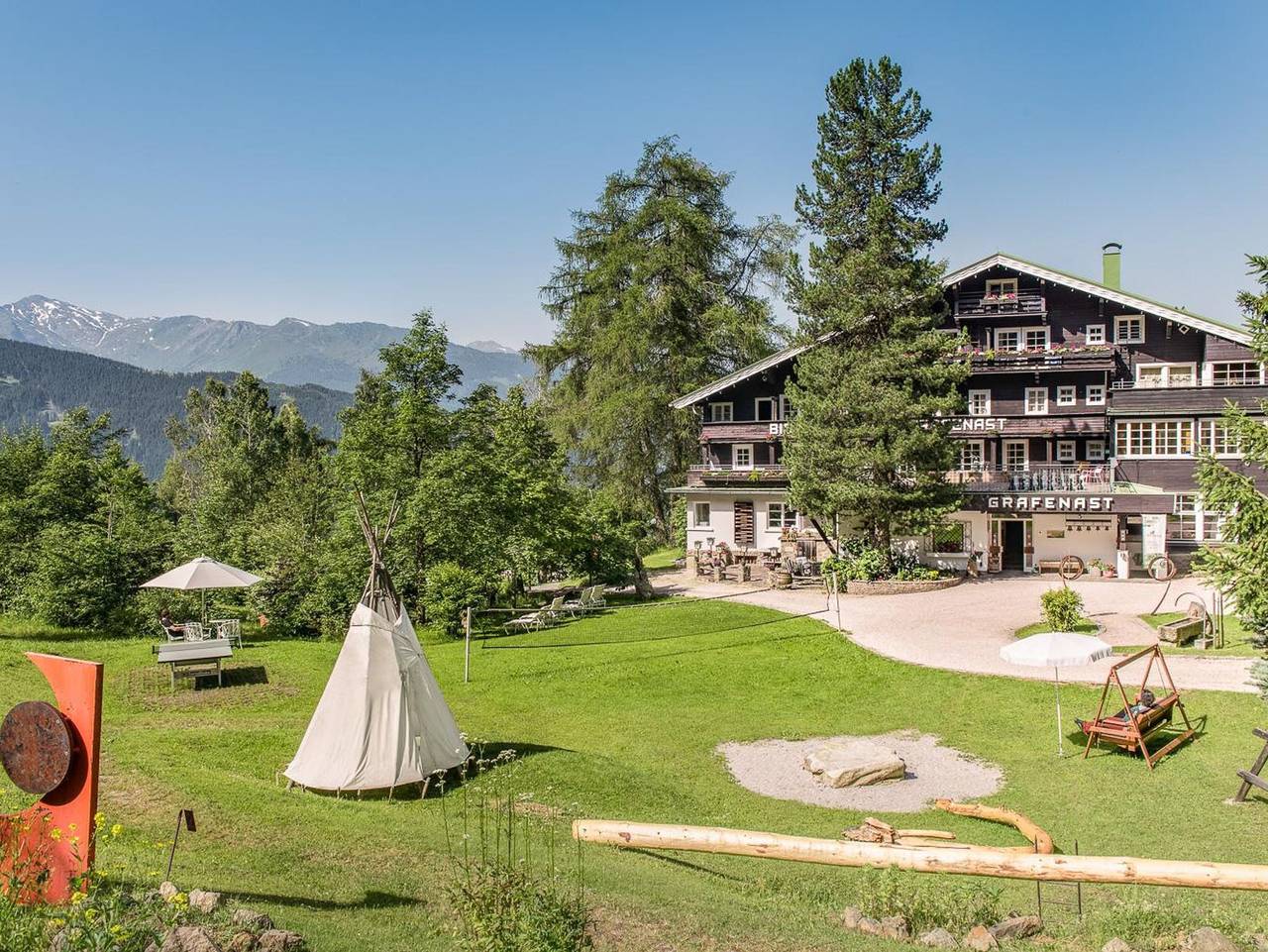 Biohotel Grafenast - Einzelzimmer Panorama in Tuxer Alpen, Pill