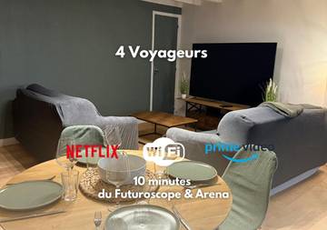 Gîte pour 4 personnes, animaux acceptés à Migné-Auxances