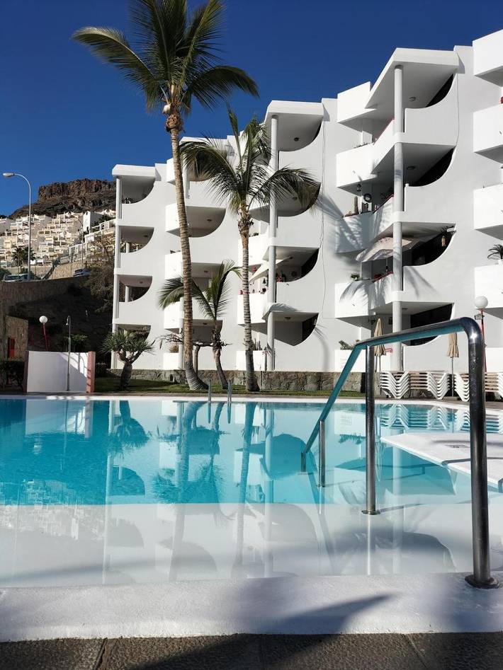 Appartamento per 2 persone, con giardino e balcone nonché panorama in Playa del Cura