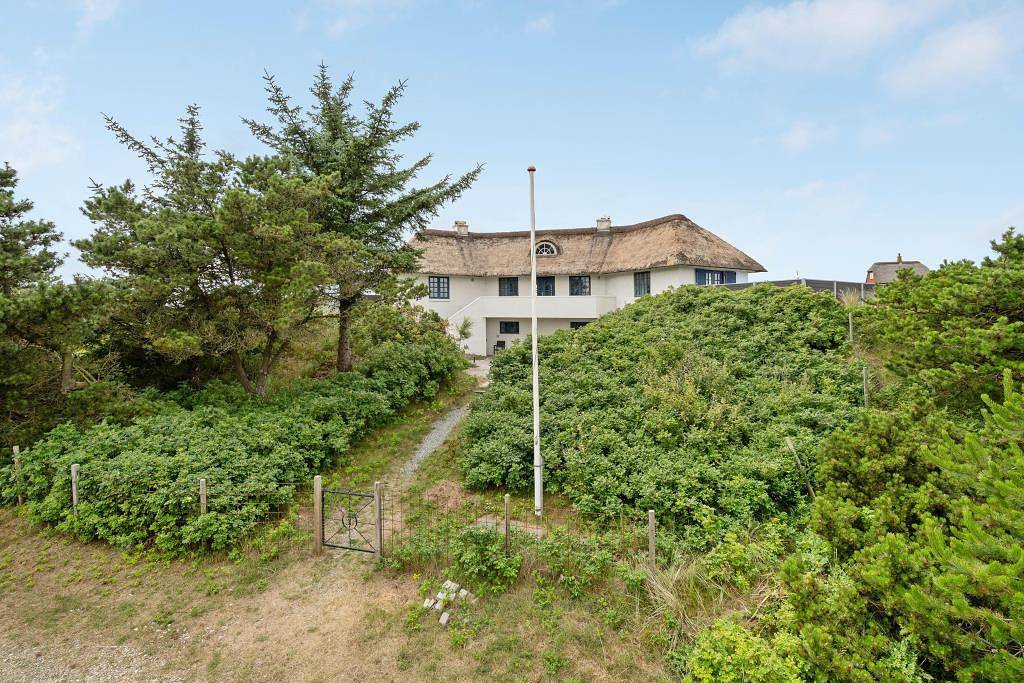 Strandnahes Reetdachhaus mit Panoramaaussicht in Grærup, Varde