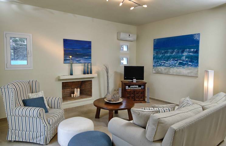 Villa per 7 persone, con giardino e vista oceano, con animali domestici in Agios Nikolaos
