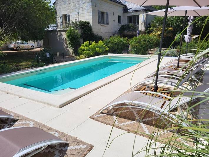 Location de vacances pour 2 personnes, avec vue ainsi que jardin et piscine à Rigny-Ussé - 4