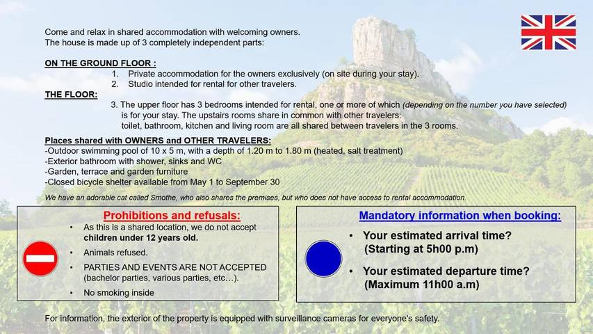 Gîte pour 2 personnes, avec jardin ainsi que piscine et balcon dans Grièges - 4