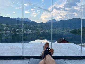 Maison d’hôte pour 2 personnes, avec vue et sauna ainsi que vue sur le lac et jardin en Norvège