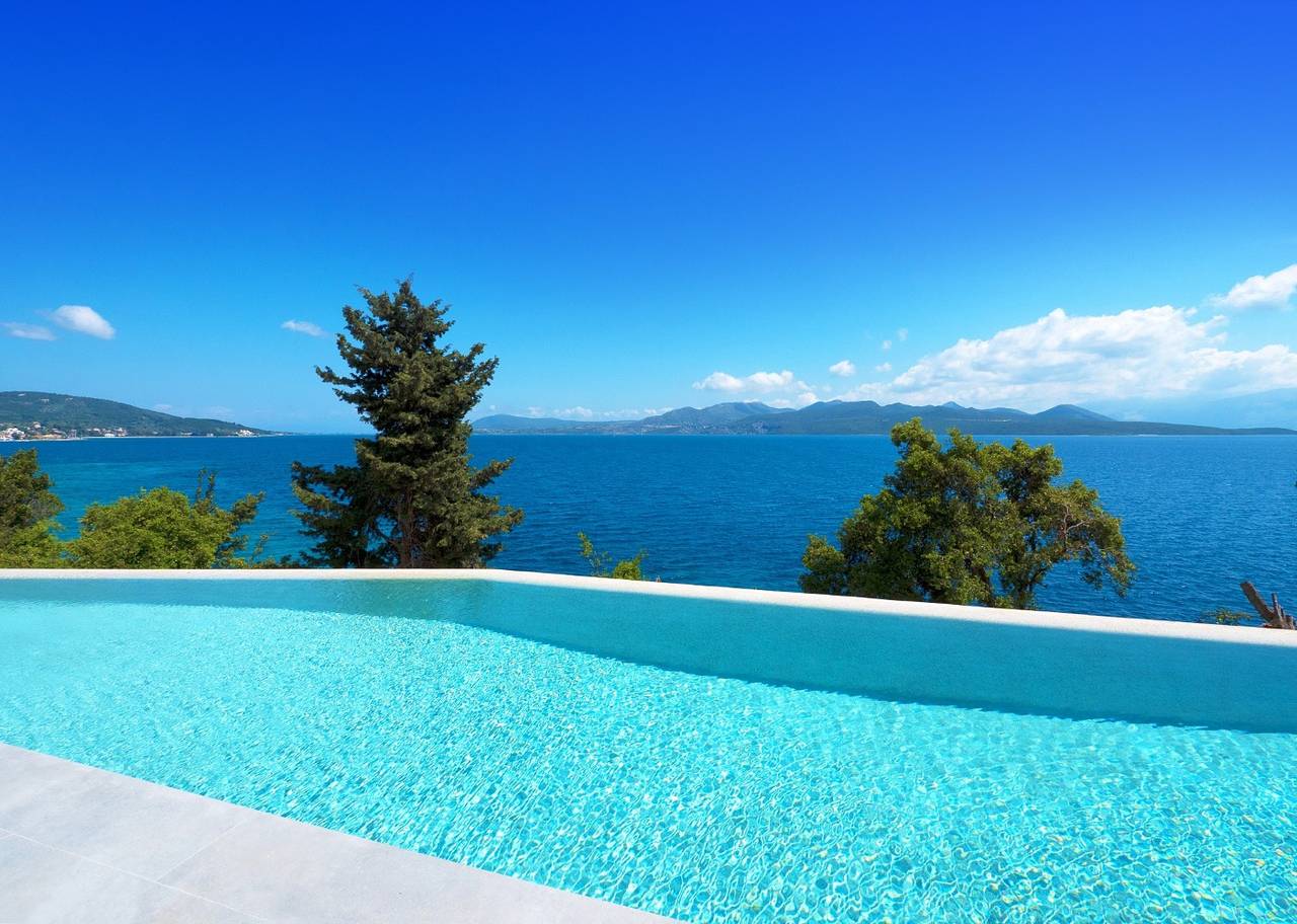 Stylish Villa with Stunning Sea Views and Pontoon Access near Tavernas in Nikiana, Alexandros