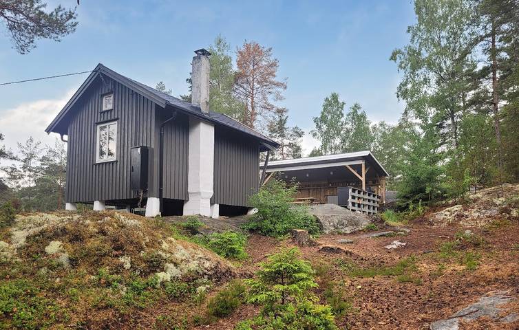 Ferienhaus für 4 Personen, mit Terrasse und Garten sowie Ausblick und Seeblick in Sarpsborg