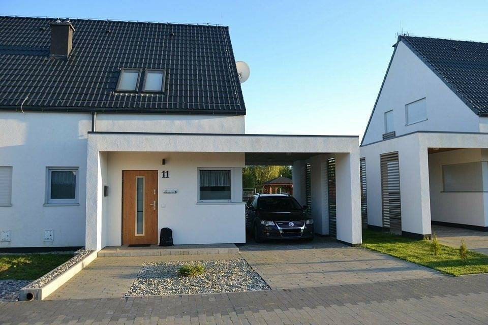 Ferienhaus Lilja mit Garten, Kamin und Pool in Trzęsacz, Powiat gryficki