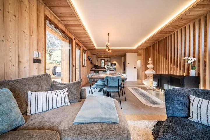 Gîte pour 8 personnes, avec jacuzzi ainsi que sauna et balcon à La Côte-d'Arbroz - 4