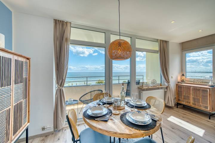 Ferienwohnung mit Meerblick für 4 Personen, mit Balkon und Ausblick