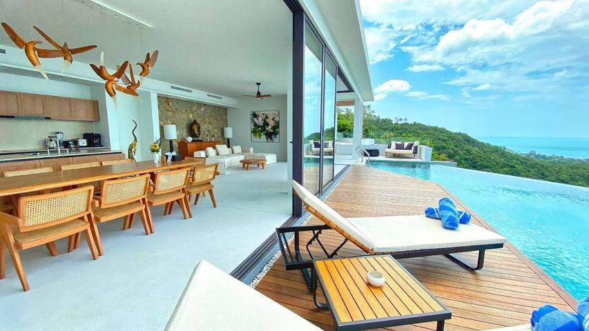 Villa für 6 Personen, mit Garten und Pool sowie Ausblick auf Koh Samui
