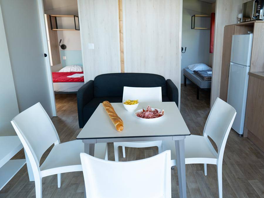 Camping Village de Reneville - Chalet 4 personen - Chalet premium - 27 m² - 2 Zimmer Meerblick in Fécamp, Le Havre und Umgebung